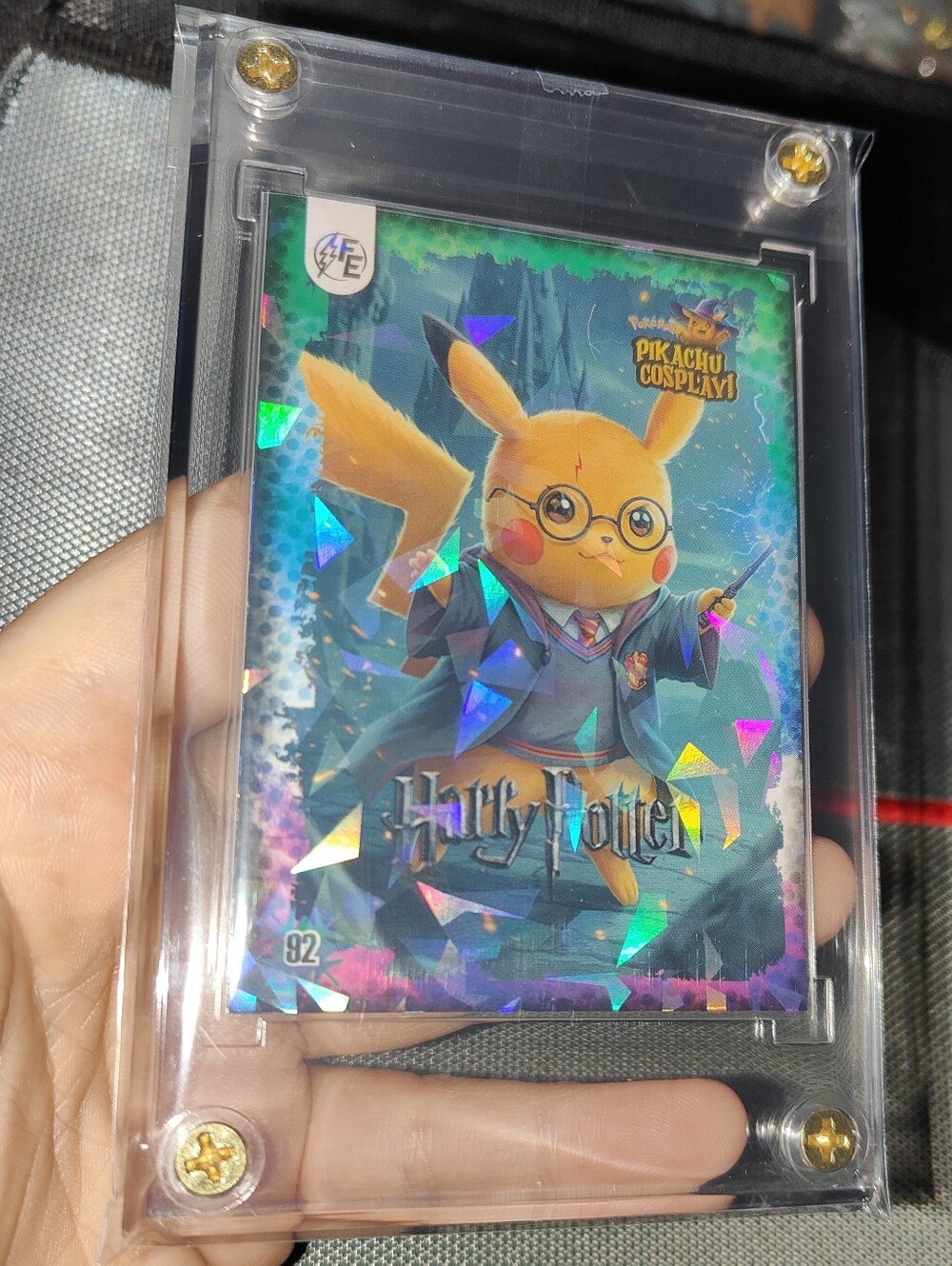 Harry Potter holo encased Pikachu Cosplay Horror card Unofficial Pokemon Peru